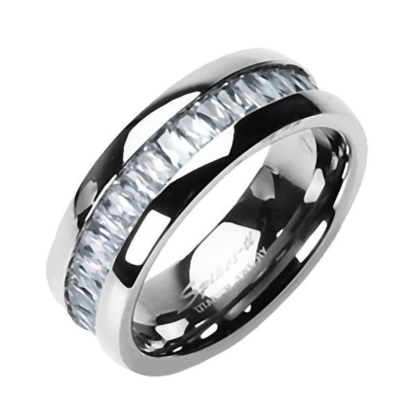 Reese: 2.1ct Russian IOF CZ Unisex Eternity Comfort Fit Wedding Band - Trustmark Jewelers - Eternity Bands