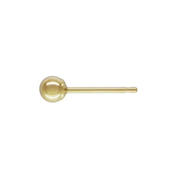Classic 3mm 14K Yellow Gold Ball Stud Post Earrings - Trustmark Jewelers - Earrings