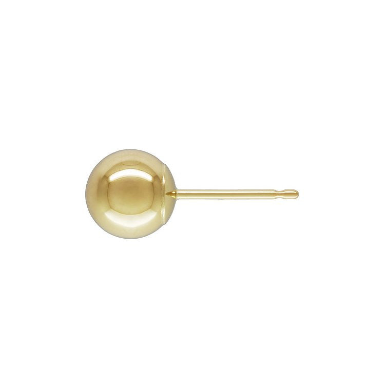 Classic 6mm 14K Yellow Gold Ball Stud Post Earrings - Trustmark Jewelers - Earrings