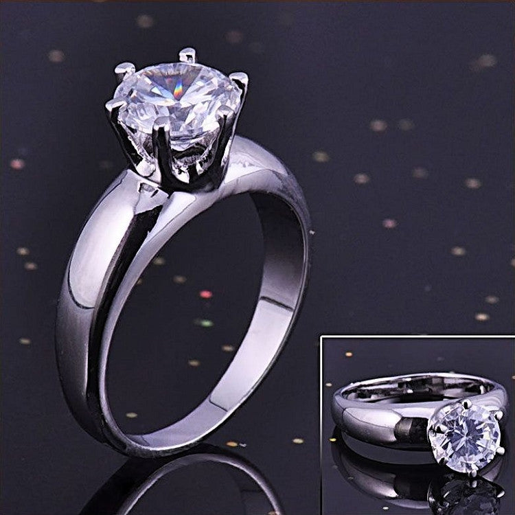 Melody: 2.0ct Russian Ice CZ Diamond Solitaire Engagement Band Ring - Trustmark Jewelers - Engagement Rings