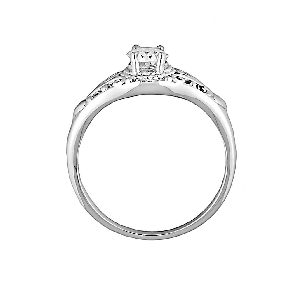 Clarissa: 1.0ct Oval-cut Russian Ice CZ Silver Engagement Promise Ring - Trustmark Jewelers - Engagement Rings - 4