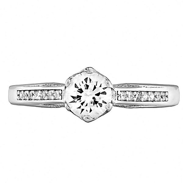 Lilly: 0.96ct Brilliant-cut Russian IOF CZ Engagement Promise Ring 316 - Trustmark Jewelers - Promise Rings - 1