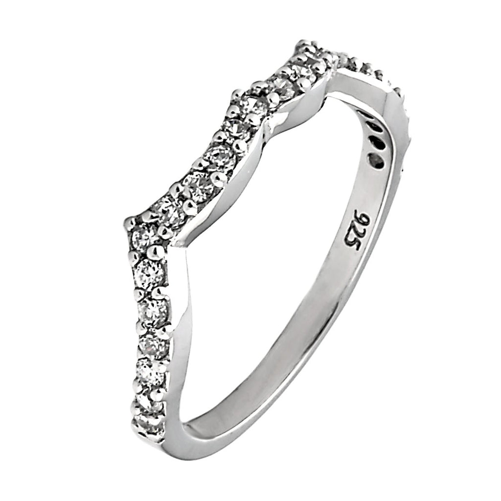 Kellie B: Russian Ice CZ Semi Eternity Anniversary Wedding Band Ring - Trustmark Jewelers - Wedding Bands - 2