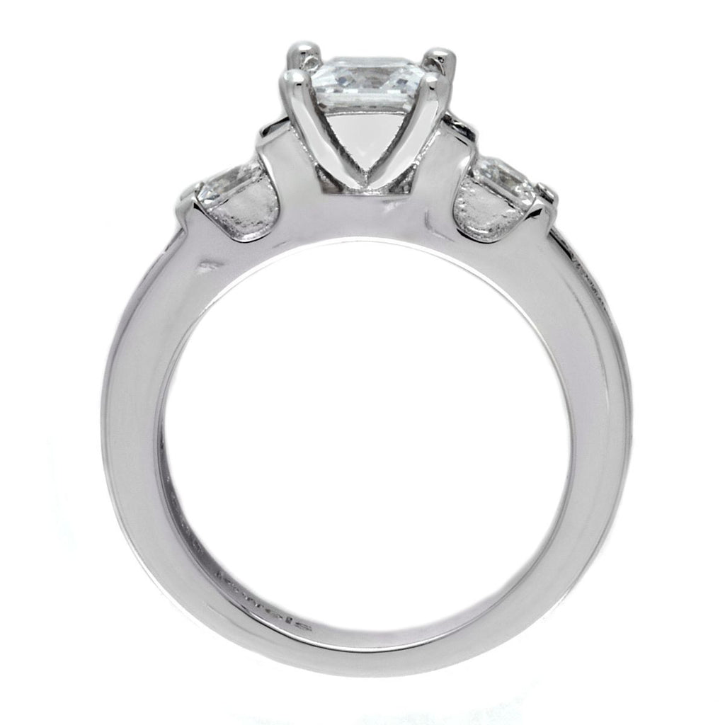 Olivia E: 2.14 ct Sapphire and Russian Ice Engagement Band Ring - Trustmark Jewelers - Engagement Rings - 3