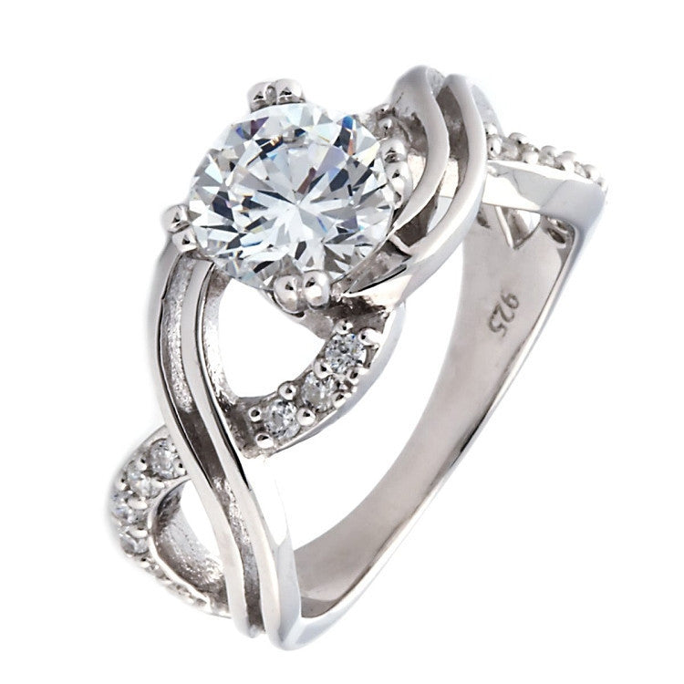 Kellie E: 2.26ct Russian Ice Diamond CZ Infinity Engagement Band Ring - Trustmark Jewelers - Engagement Rings - 2