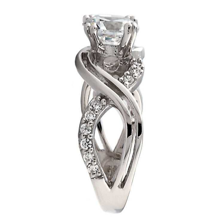 Kellie E: 2.26ct Russian Ice Diamond CZ Infinity Engagement Band Ring - Trustmark Jewelers - Engagement Rings - 3