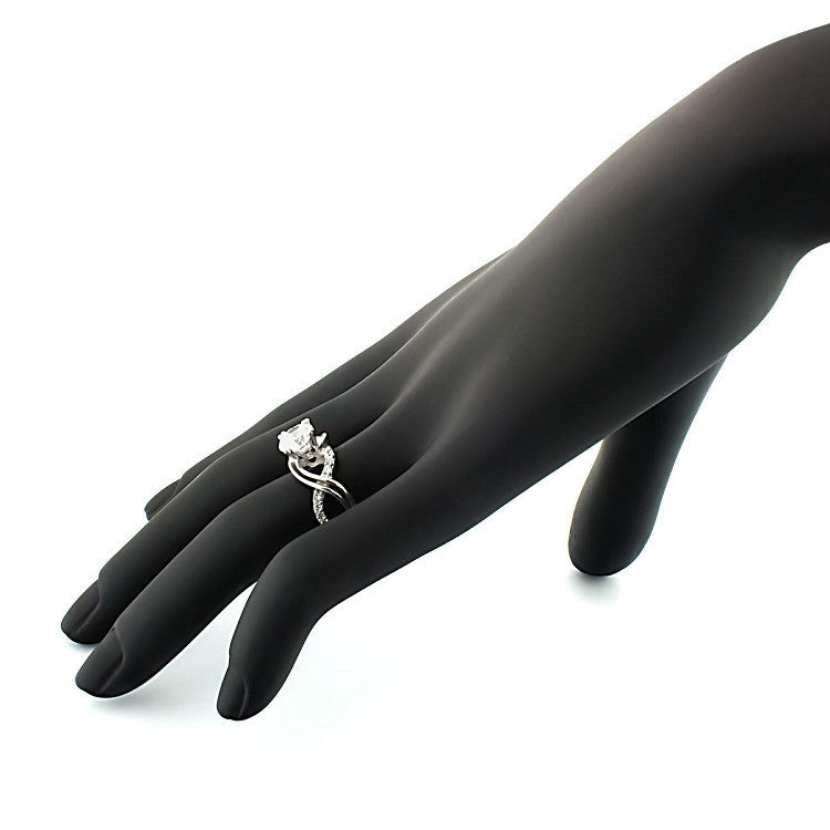 Kellie E: 2.26ct Russian Ice Diamond CZ Infinity Engagement Band Ring - Trustmark Jewelers - Engagement Rings - 4