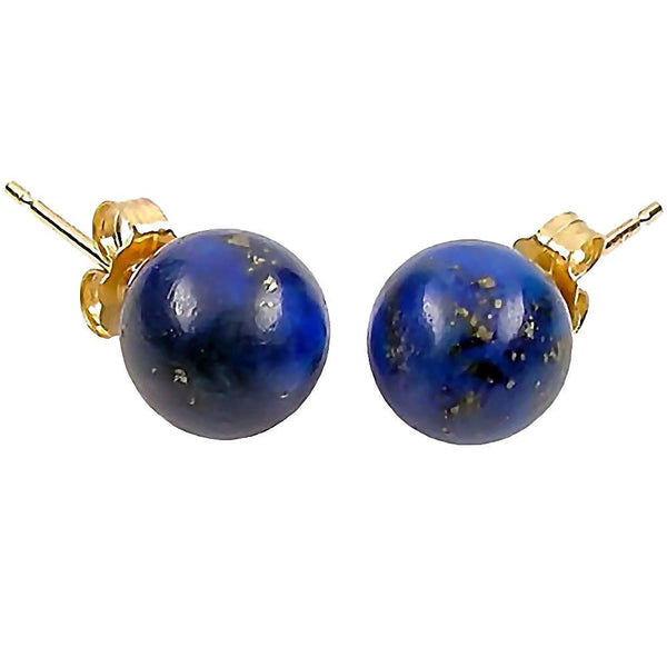 Lapis Lazuli Ball Stud Post Earrings 14-20 Gold Filled - TrustmarkJewelers.com