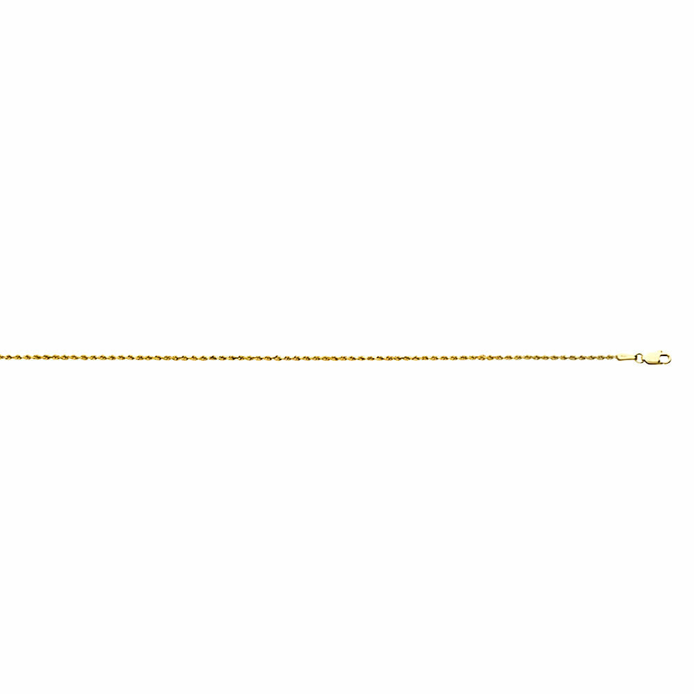 1.5mm Diamond-Cut Solid Rope Chain 14K Yellow Gold, 24 Inches - Trustmark Jewelers - Chains and Necklaces - 2