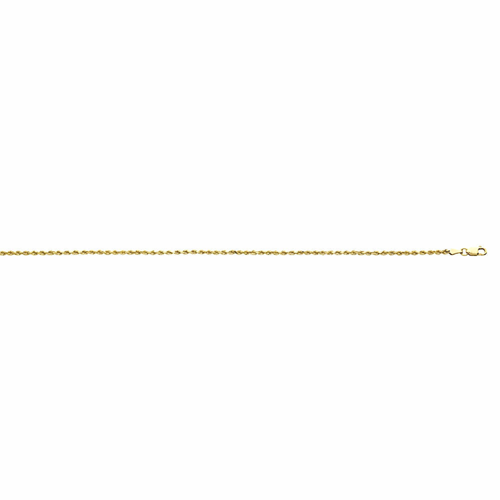 2.1mm Diamond-Cut Solid Rope Chain 14K Yellow Gold, 18 Inches - Trustmark Jewelers - Chains and Necklaces - 2