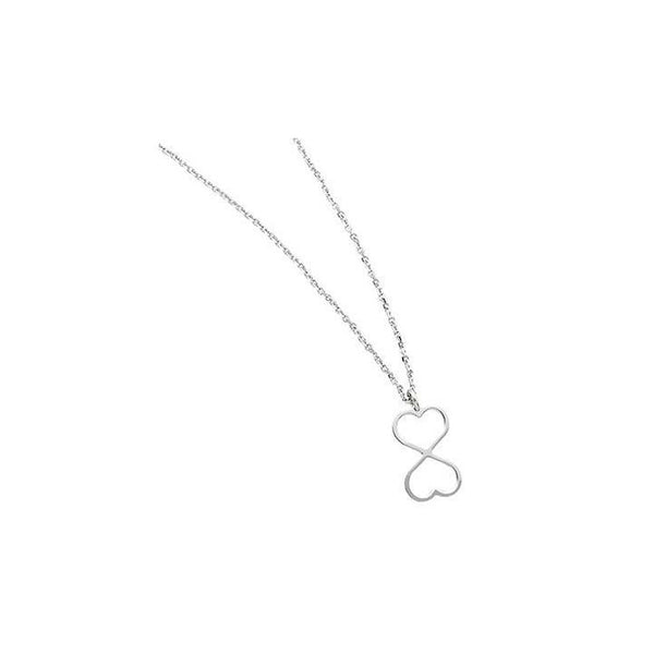 Fixed Station Double Heart Infinity Necklace 925 Sterling Silver - Trustmark Jewelers - Necklaces and Chains