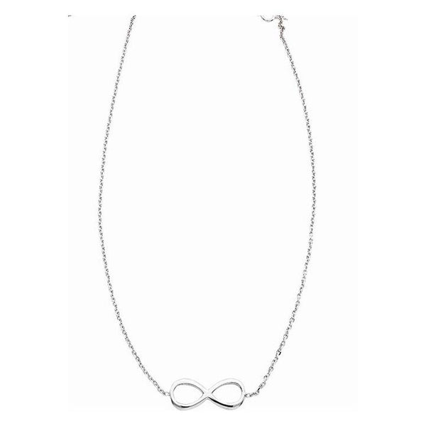 Fixed Station Single Infinity Necklace 925 Sterling Silver - Trustmark Jewelers - Necklaces and Chains