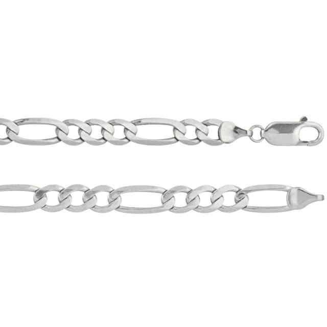 6.0mm Anti-Tarnish Figaro Chain 925 Sterling Silver, 24 Inches - Trustmark Jewelers - Chains and Necklaces - 1
