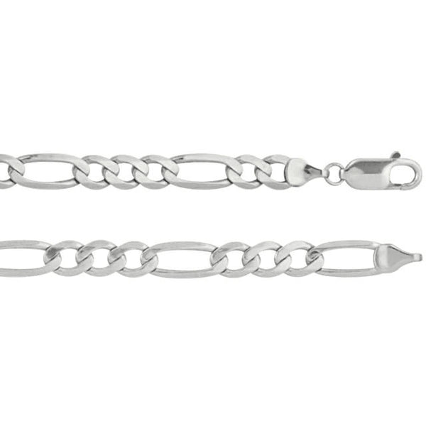 6.0mm Anti-Tarnish Figaro Chain 925 Sterling Silver, 24 Inches - Trustmark Jewelers - Chains and Necklaces - 1