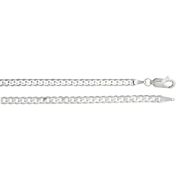 4.0mm Anti-Tarnish Curb Chain 925 Sterling Silver, 20 Inches - Trustmark Jewelers - Chains and Necklaces - 1