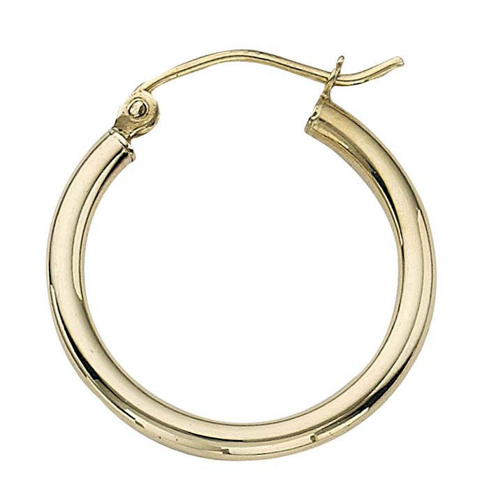 20mm x 2mm Hoop Earrings 14K Yellow Gold - Trustmark Jewelers - 