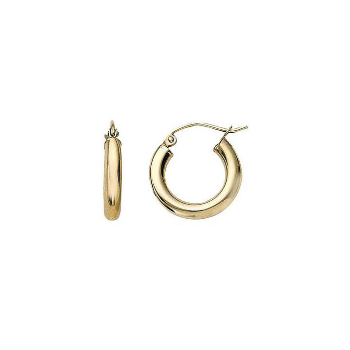 25mm x 3mm Hoop Earrings 14K Yellow Gold - Trustmark Jewelers - 