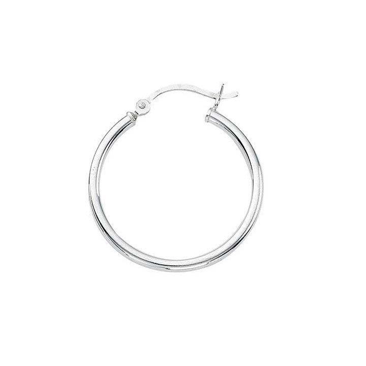 25mm Resin Filled Hoop Earrings 925 Sterling Silver - Trustmark Jewelers - Earrings