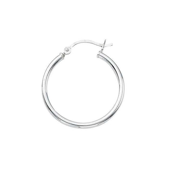 25mm Resin Filled Hoop Earrings 925 Sterling Silver - Trustmark Jewelers - Earrings