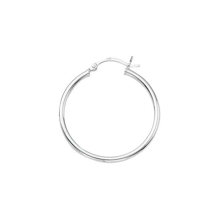 30mm Resin Filled Hoop Earrings 925 Sterling Silver - Trustmark Jewelers - Earrings