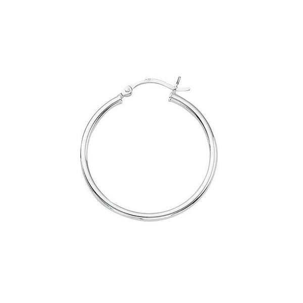 30mm Resin Filled Hoop Earrings 925 Sterling Silver - Trustmark Jewelers - Earrings