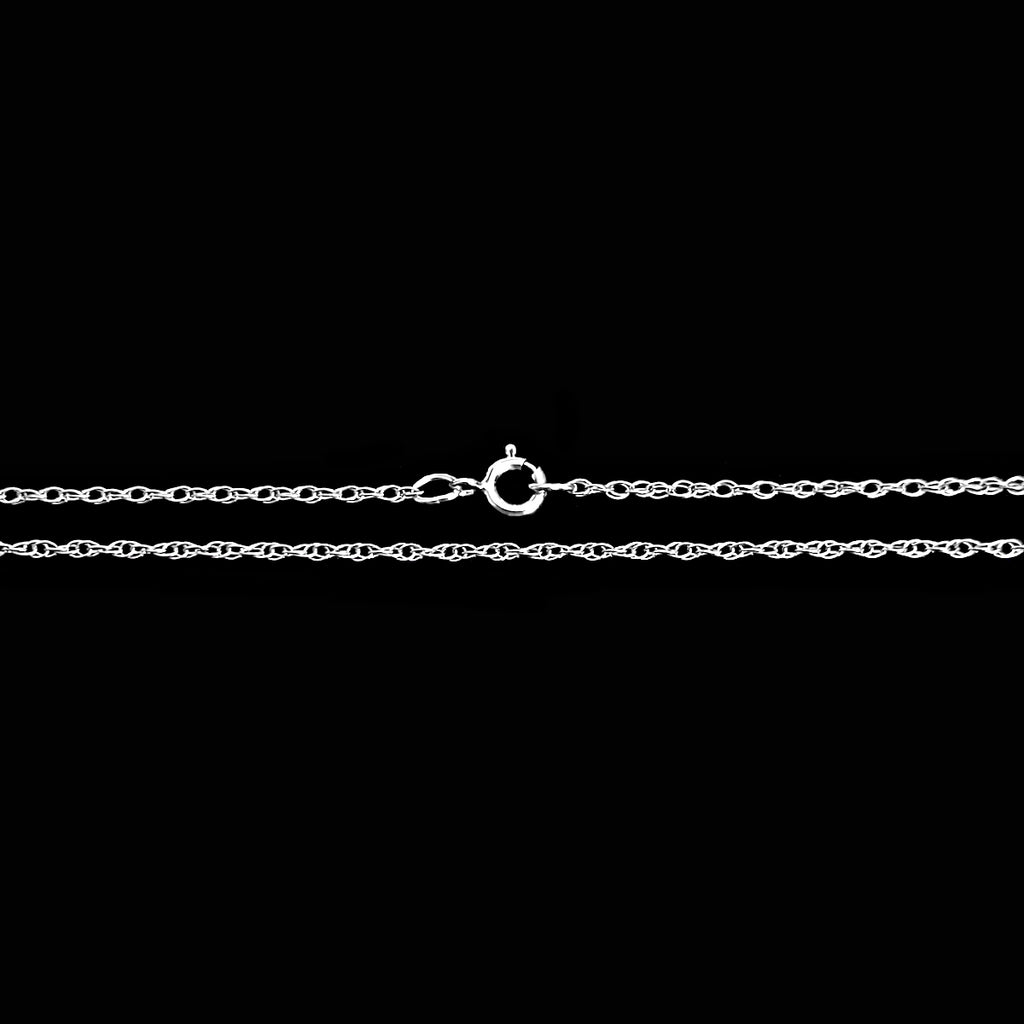 Trustmark 10K White Gold 0.7mm Cable Rope Chain