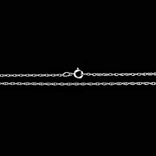 Trustmark 10K White Gold 0.7mm Cable Rope Chain