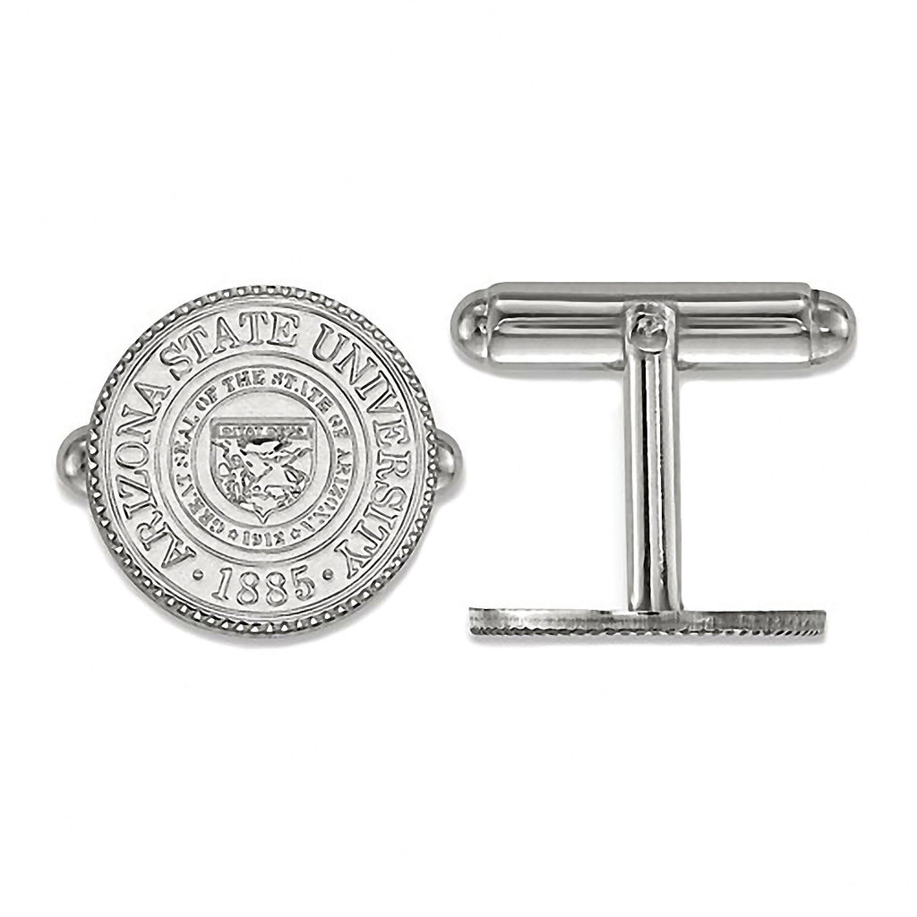 Arizona State University Crest 925 Sterling Silver Cufflinks Officially Licensed