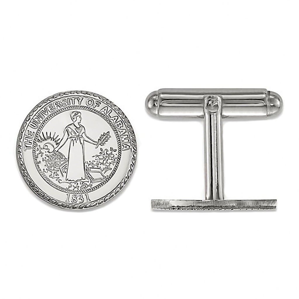 University of Alabama Crest 925 Sterling Silver Cufflinks Officially Licensed