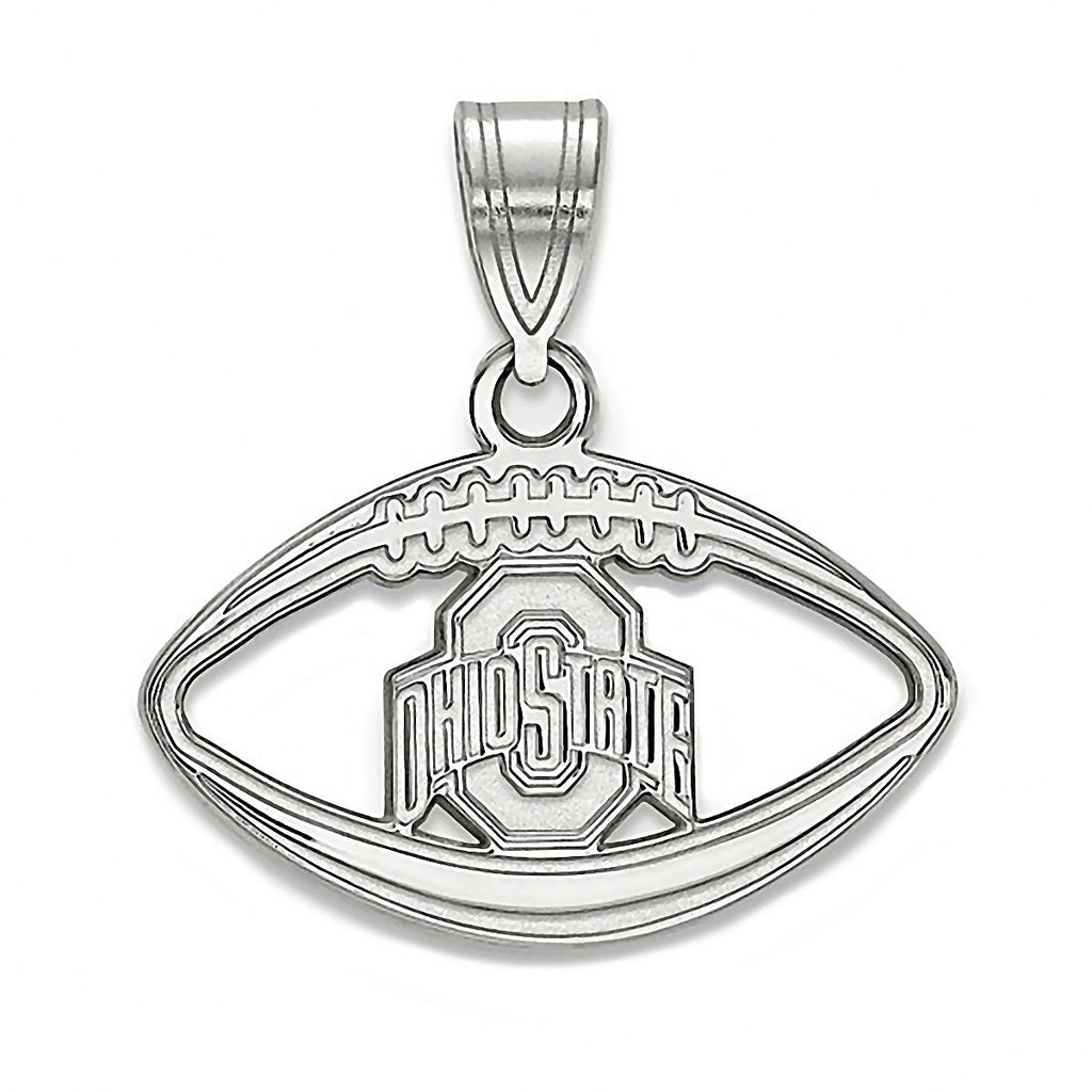 Ohio State University Sterling Silver Football Pendant Officially Licensed