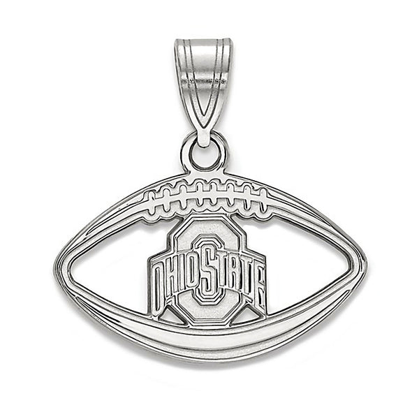 Ohio State University Sterling Silver Football Pendant Officially Licensed