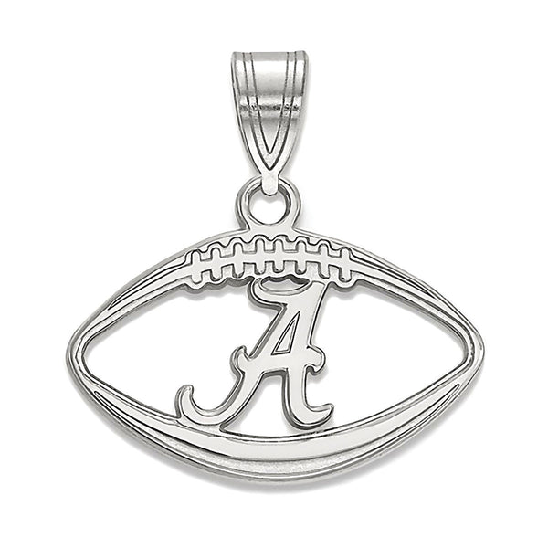 University of Alabama 925 Sterling Silver Football Pendant Officially Licensed