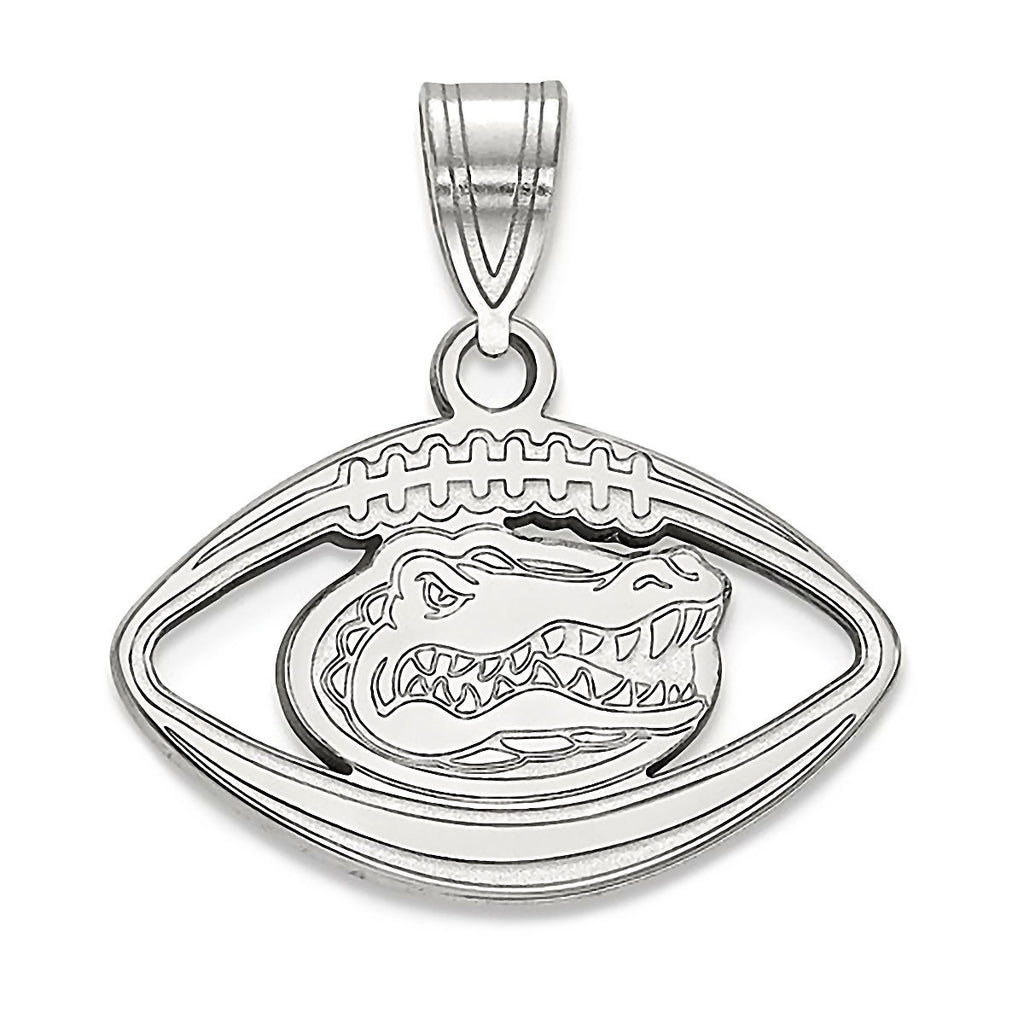 University of Florida 925 Sterling Silver Football Pendant Officially Licensed