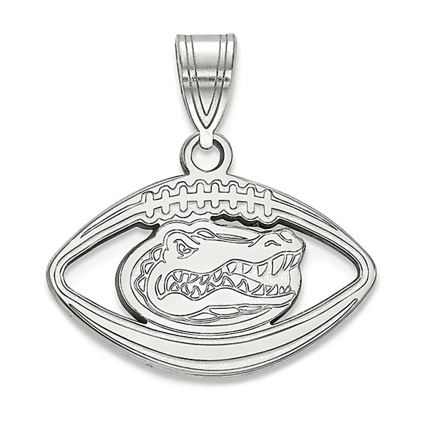 University of Florida 925 Sterling Silver Football Pendant Officially Licensed