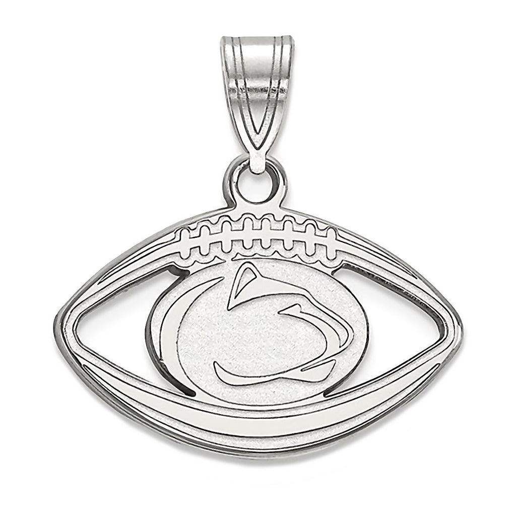Pennsylvania State University 925 Silver Football Pendant Officially Licensed