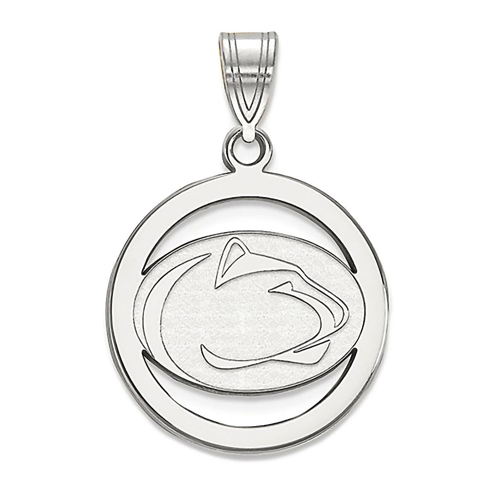 Pennsylvania State University 925 Silver Round Pendant Officially Licensed