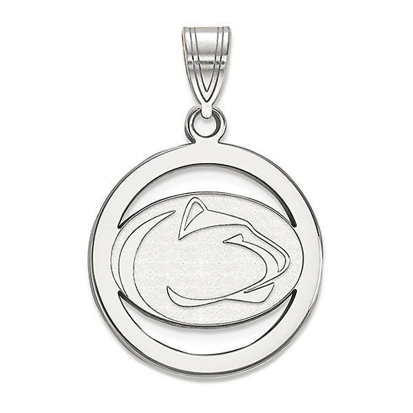 Pennsylvania State University 925 Silver Round Pendant Officially Licensed