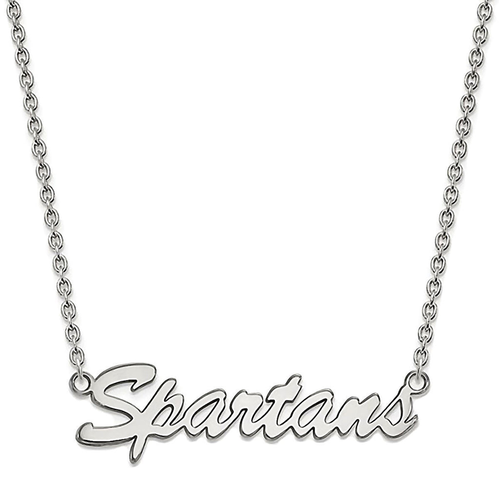 Michigan State University Spartans Sterling Silver Necklace Officially Licensed