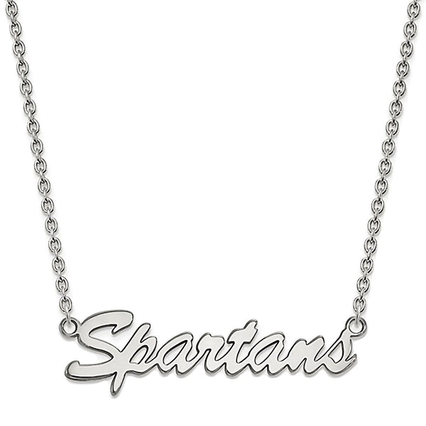 Michigan State University Spartans Sterling Silver Necklace Officially Licensed