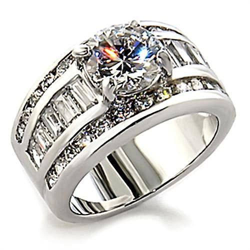 Bianca: 5.2ct Stacked Russian Ice Diamond CZ Wedding Ring Set 925 SS - Trustmark Jewelers - Wedding Ring Sets - 1