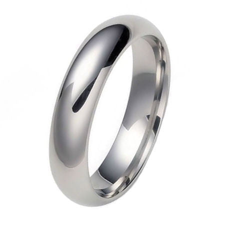 Caprice: 5mm Classic Domed Sterling Silver Wedding Band - Trustmark Jewelers - Wedding Bands