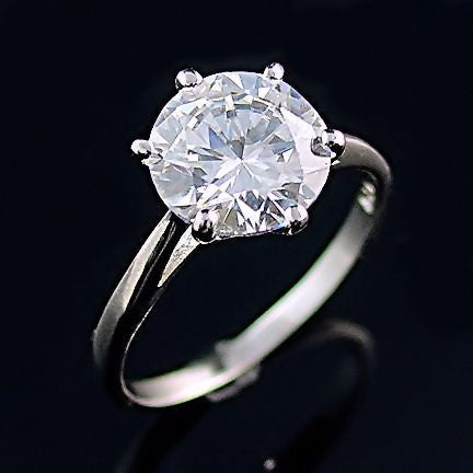 Courtney: Large 2.9ct Russian Ice Diamond CZ Solitaire Engagement Ring - Trustmark Jewelers - Engagement Rings - 3
