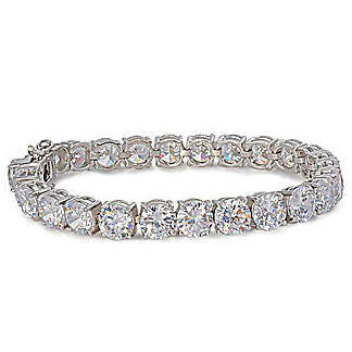 Galaxy: Stunning 32.5ct Ice on Fire Diamond CZ Tennis Bracelet - Trustmark Jewelers - Bracelets - 1