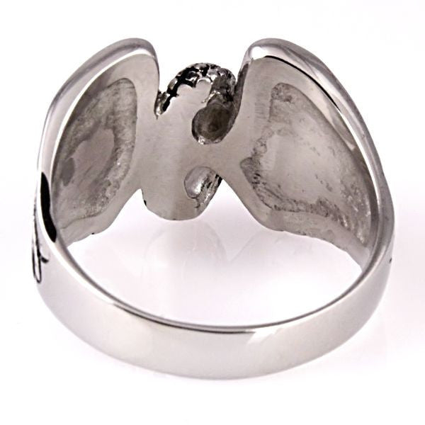Road Warrior: Unisex Get Your Wings 316L Stainless Steel Biker Ring - Trustmark Jewelers - Mens Rings - 4