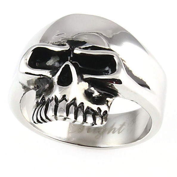 K-Rock: Keith Richards 316L Stainless Steel Rocker Skull Ring Replica - Trustmark Jewelers - Mens Rings - 2
