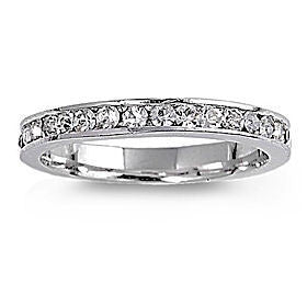 Bailey: Stackable Russian Ice CZ April Birthstone Eternity Band Ring - Trustmark Jewelers - Eternity Bands - 3