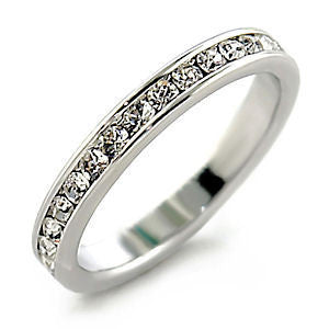 Bailey: Stackable Russian Ice CZ April Birthstone Eternity Band Ring - Trustmark Jewelers - Eternity Bands - 2