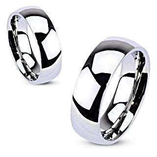 Aden: 6mm Comfort Fit Domed 316L Stainless Steel Unisex Wedding Band - Trustmark Jewelers - Wedding Bands - 1