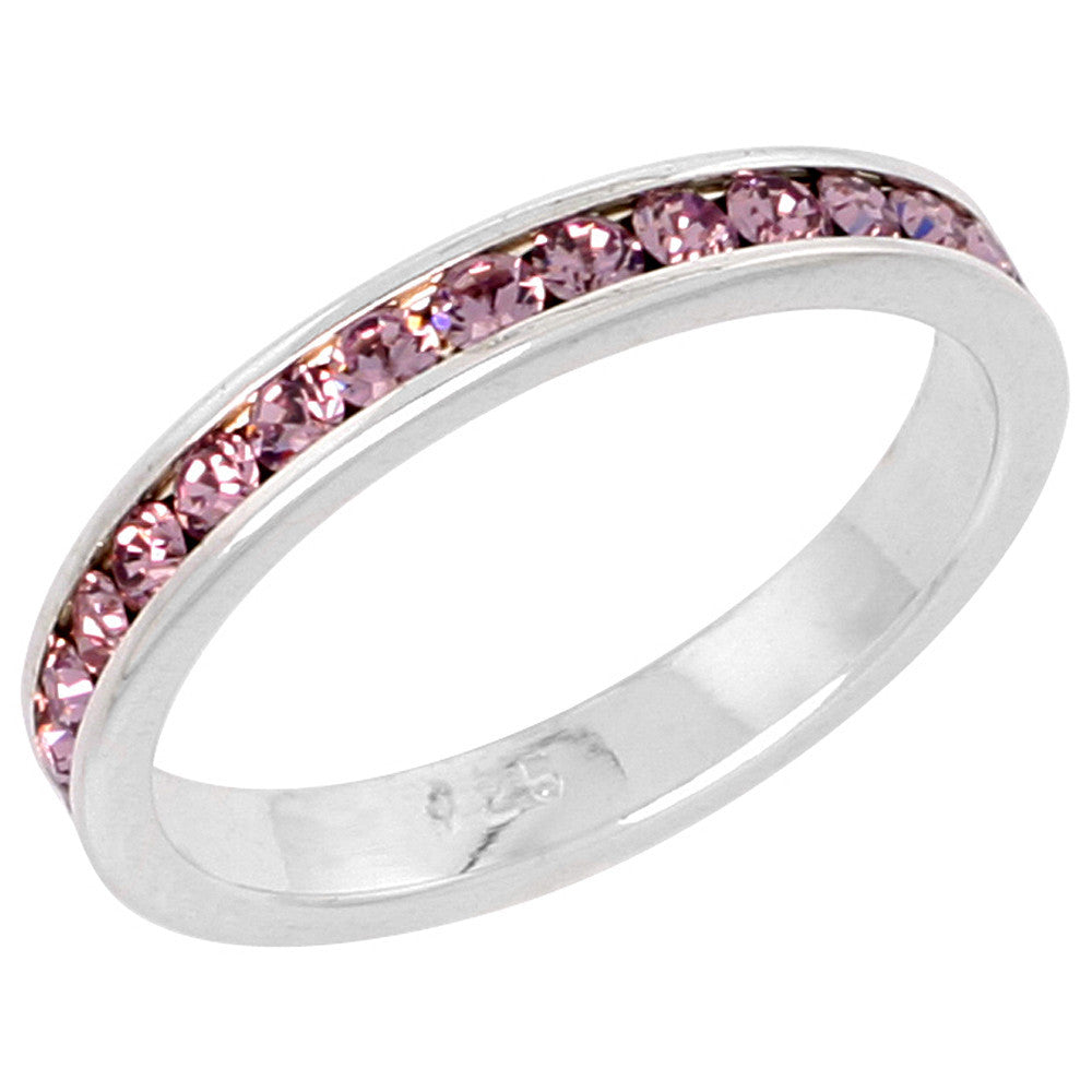 Rena: Stackable Simulated Alexandrite Birthstone Eternity Band Ring - Trustmark Jewelers - Eternity Bands
