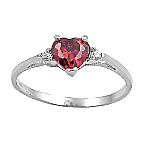 Mystic Heart Shaped red Ruby Engagement / Promise Ring Black Gold Filled  Size 6 | eBay